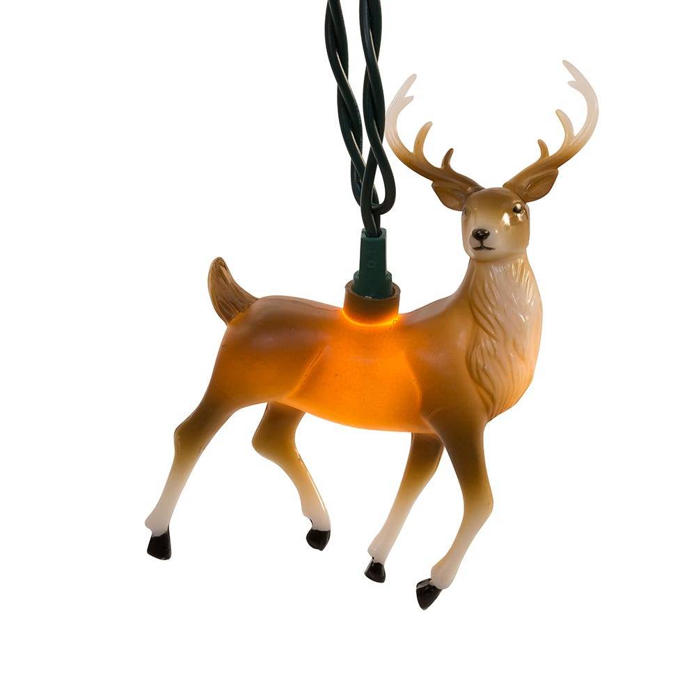 Kurt Adler 10-Light 4.5-Inch Plastic Reindeer Light Set