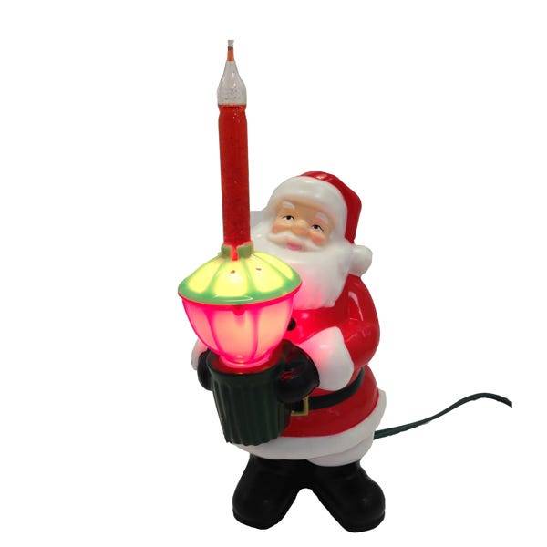 Kurt Adler 7-Inch Injection Mold Santa Bubble Light Tabletop Decoration