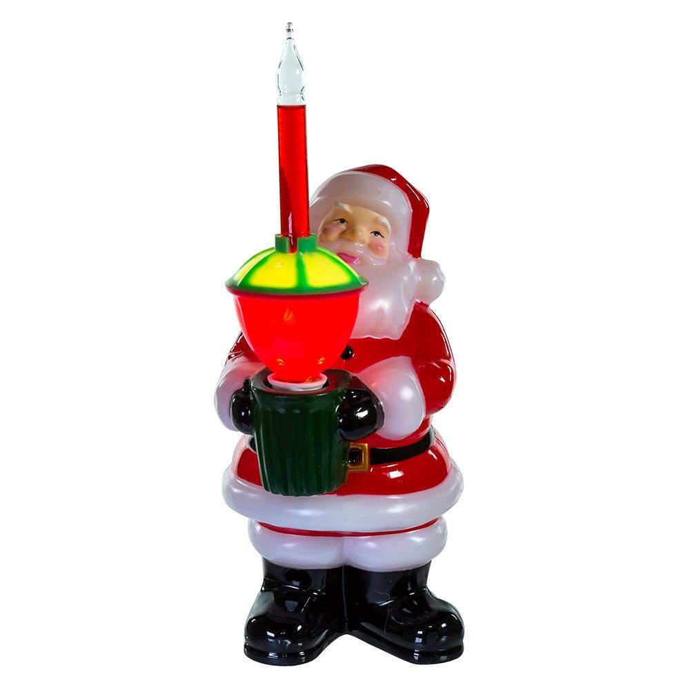 Kurt Adler 7-Inch Injection Mold Santa Bubble Light Tabletop Decoration