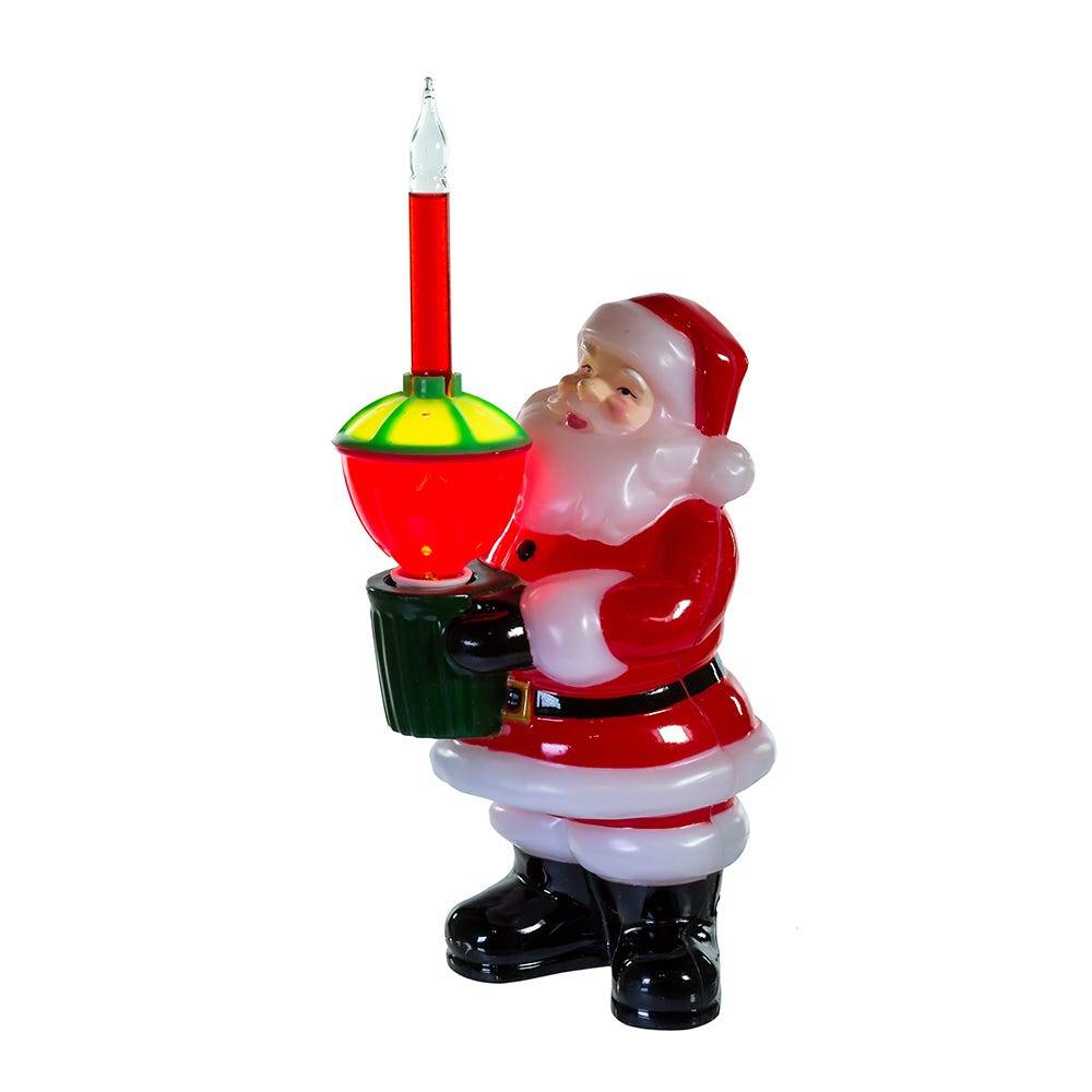 Kurt Adler 7-Inch Injection Mold Santa Bubble Light Tabletop Decoration