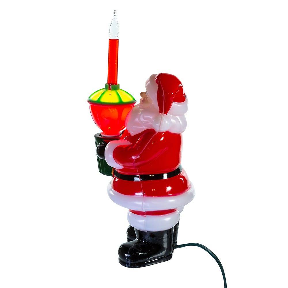 Kurt Adler 7-Inch Injection Mold Santa Bubble Light Tabletop Decoration