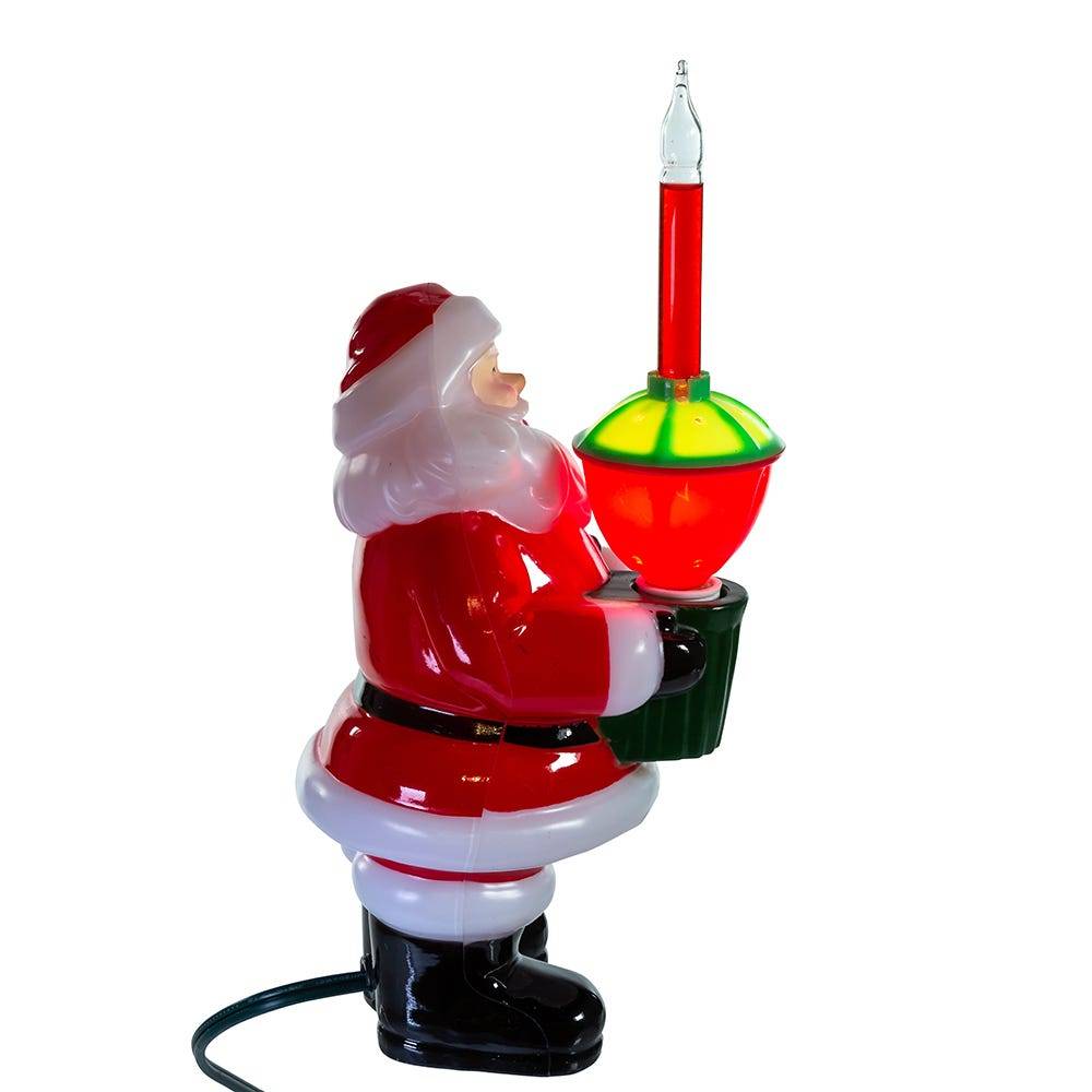 Kurt Adler 7-Inch Injection Mold Santa Bubble Light Tabletop Decoration