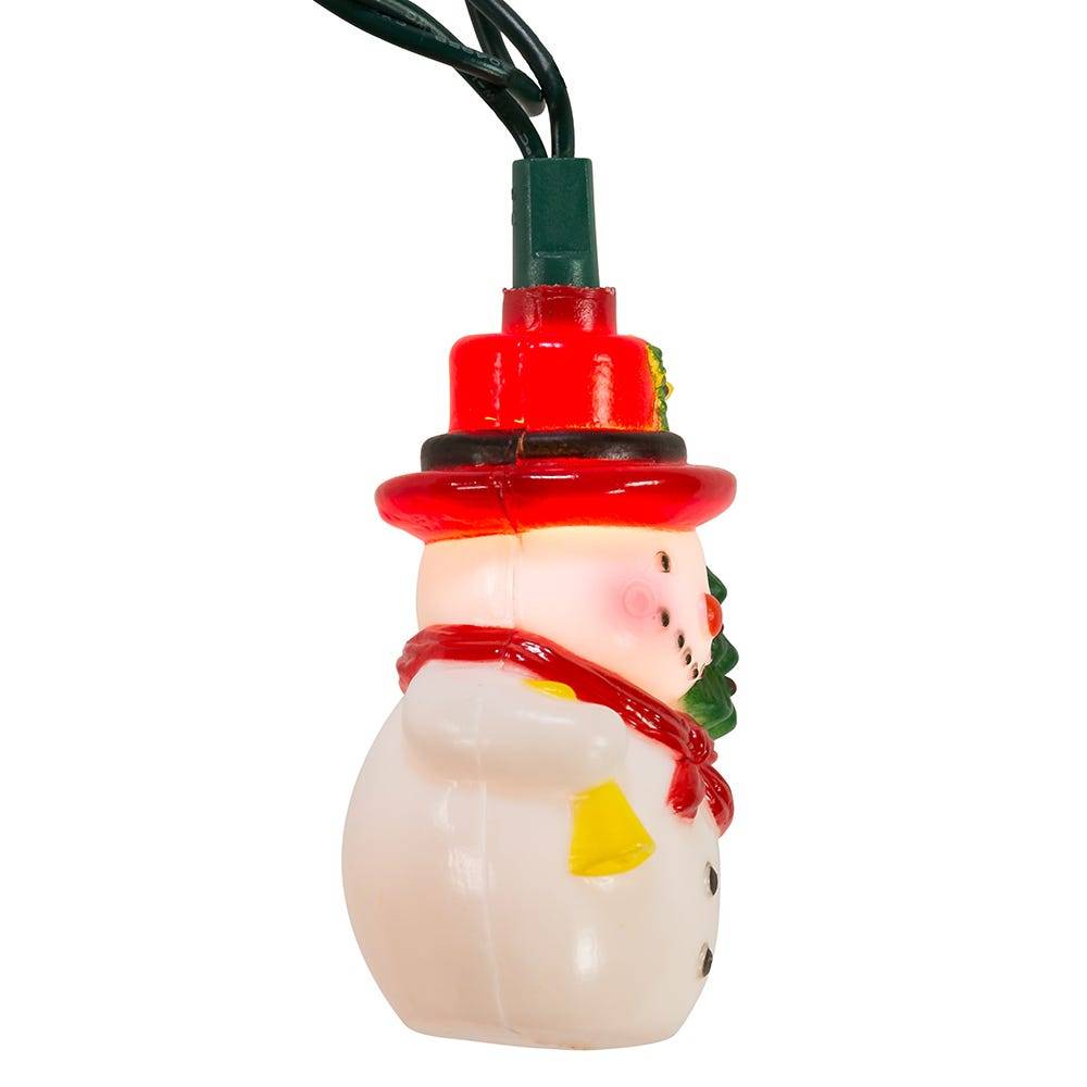 Kurt Adler UL 10-Light Snowman with Tree Light Set