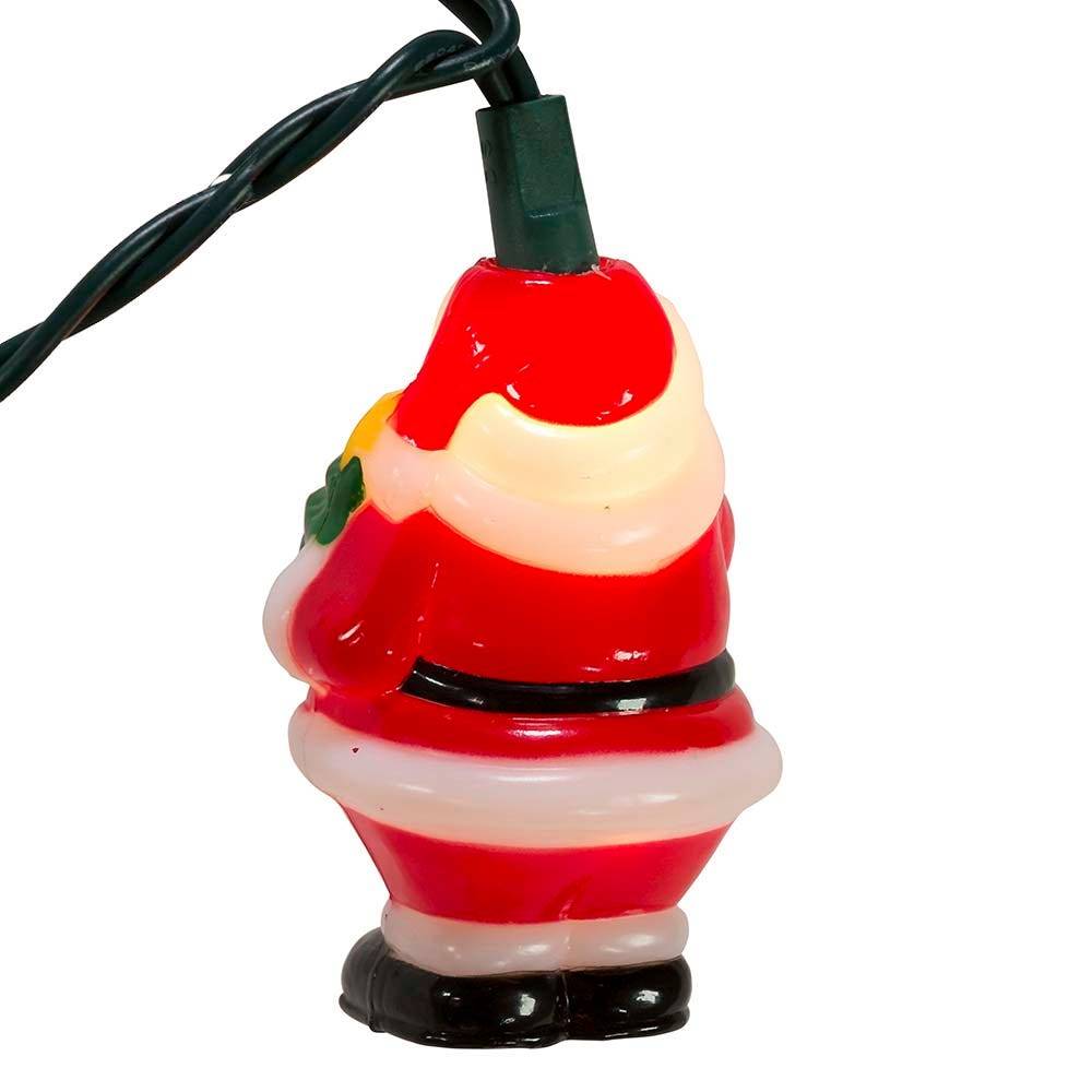 Kurt Adler UL 10-Light 3-Inch Santa with Tree Light Set