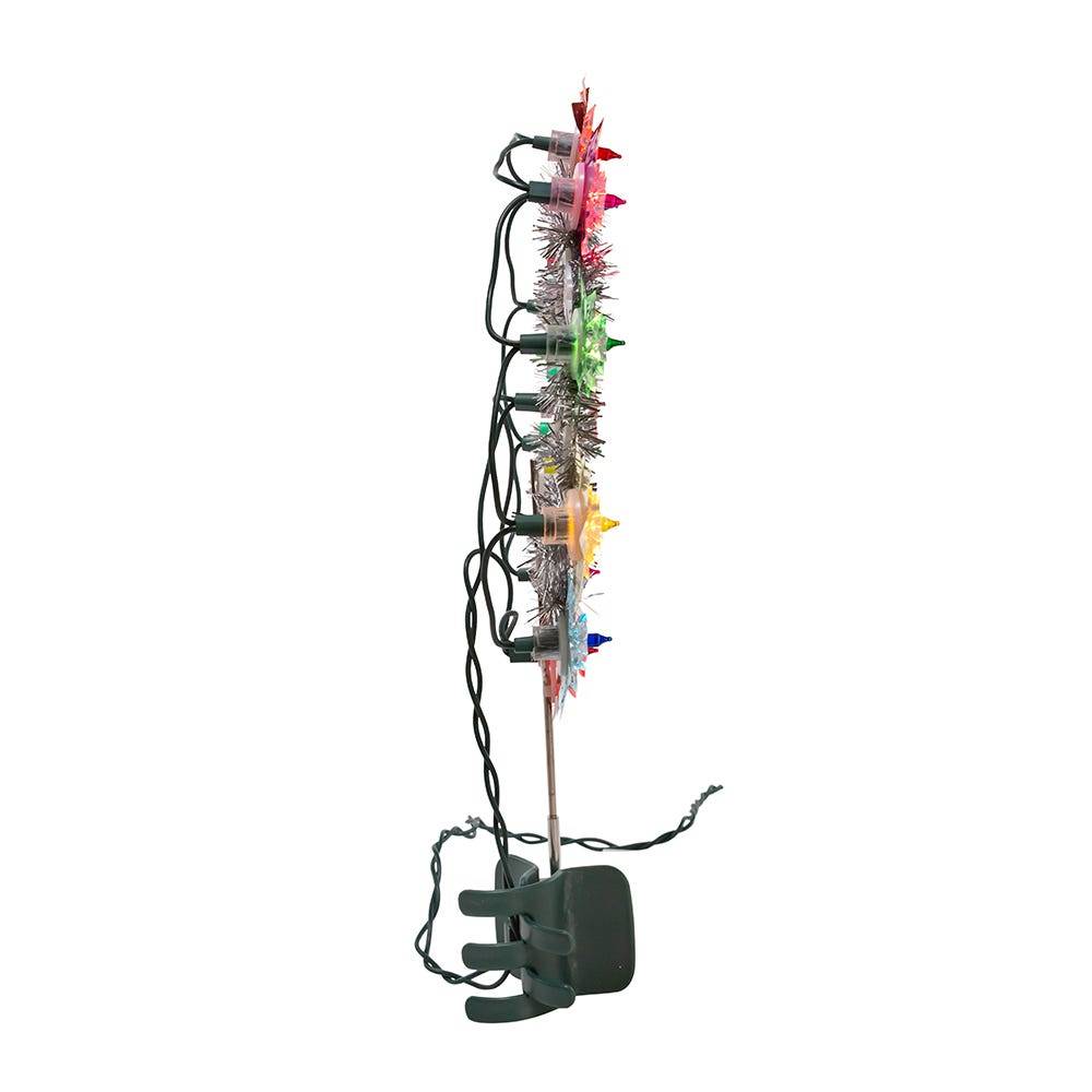 Kurt Adler 11-Inch 11-Light Multi-Color Retro Reflector Tree Topper