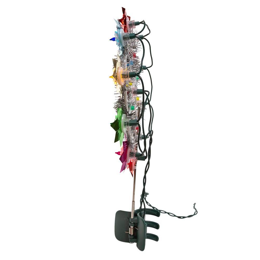 Kurt Adler 11-Inch 11-Light Multi-Color Retro Reflector Tree Topper