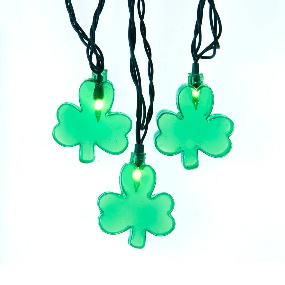 Kurt Adler UL 10-Light Shamrock Light Set