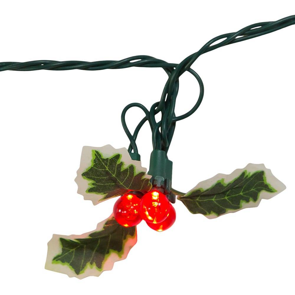 Kurt Adler UL 36-Light Holly Berry Clusters Light Set