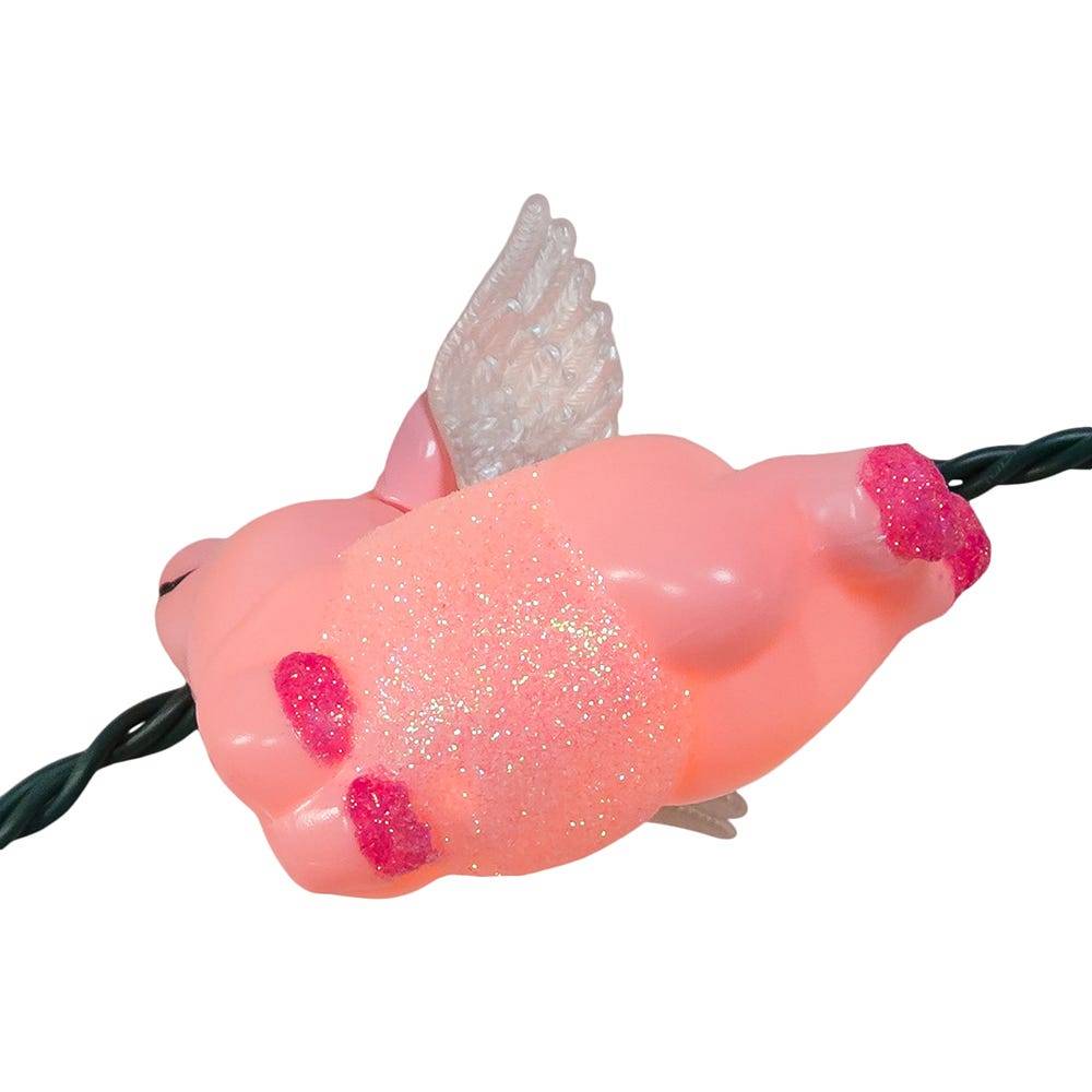 Kurt Adler UL 10-Light Flying Pig Light Set