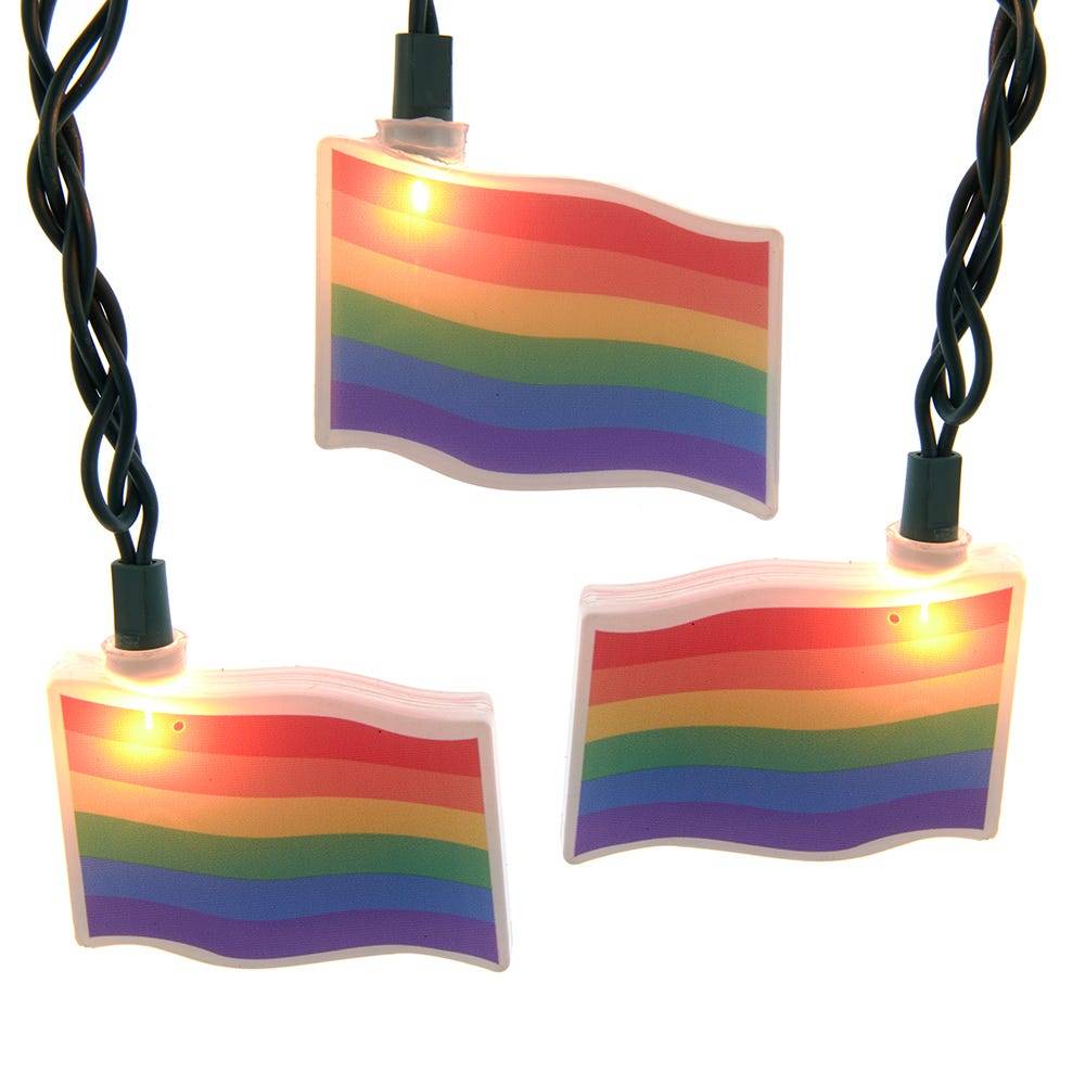 Kurt Adler UL 10-Light Gay Pride Flag Light Set