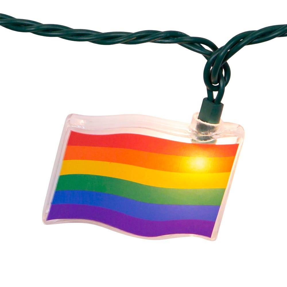 Kurt Adler UL 10-Light Gay Pride Flag Light Set