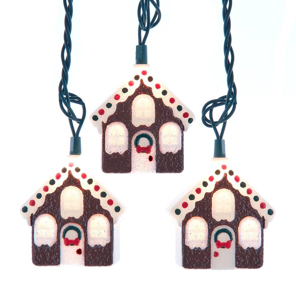 Kurt Adler UL 10-Light Gingerbread House Light Set