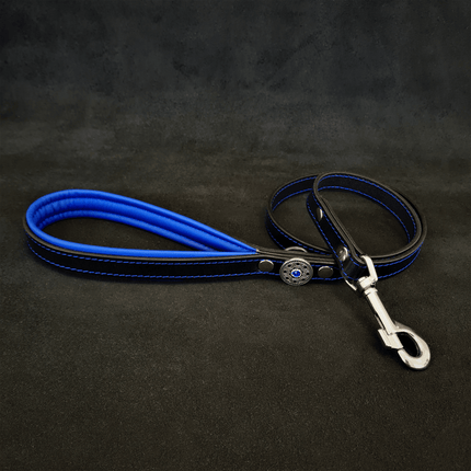 ''Bijou'' leather lead blue