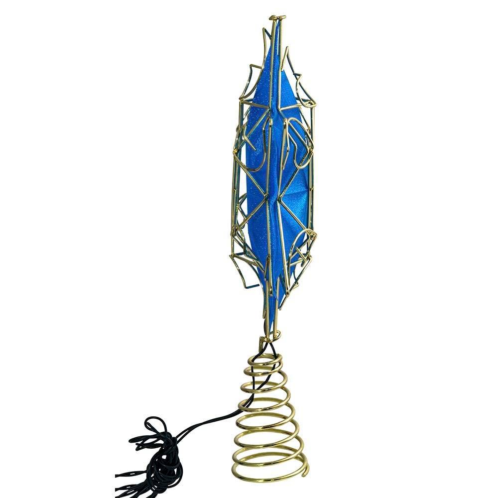 Kurt Adler Battery-Operated Hanukkah Tree Topper with LED Lights