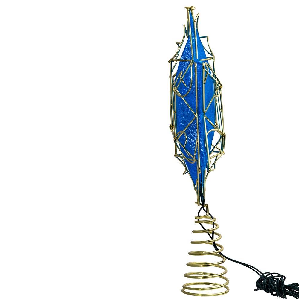 Kurt Adler Battery-Operated Hanukkah Tree Topper with LED Lights