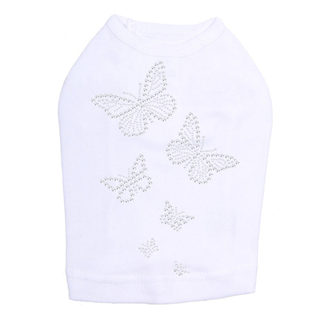 Rhinestone Butterflies - Dog Tank