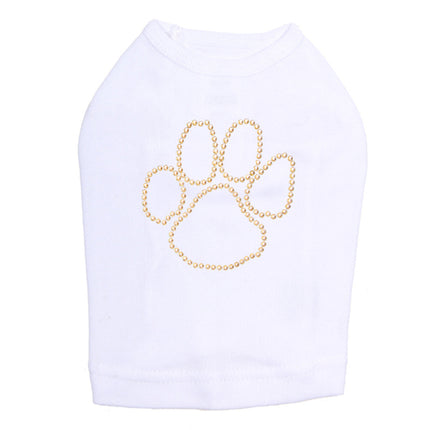 Paw (Gold Nailheads) - Dog Tank