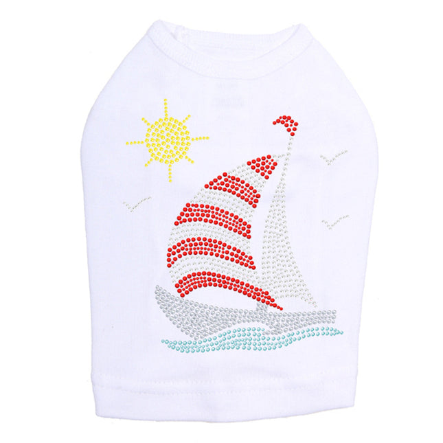 Sailboat (Rhinestone & Nailhead) - Dog Tank