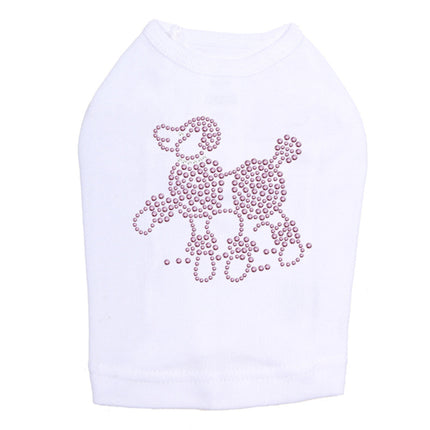 Poodle (Pink Rhinestuds) - Dog Tank