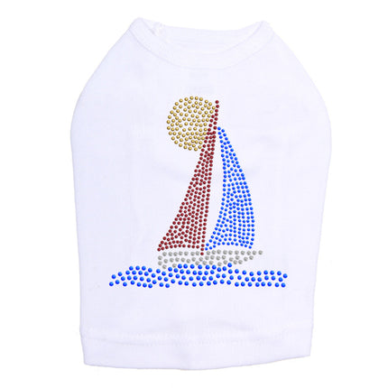 Sailboat (Rhinestud) - Dog Tank