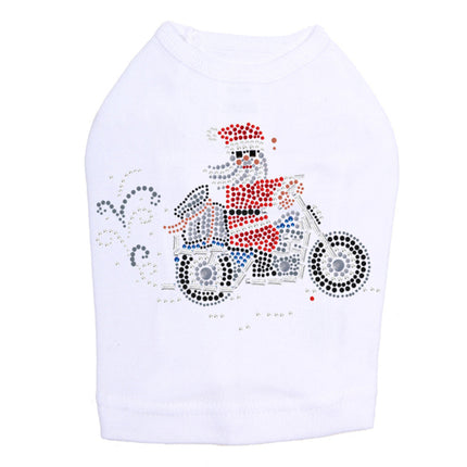 Santa on Motorcycle - Dog Tank