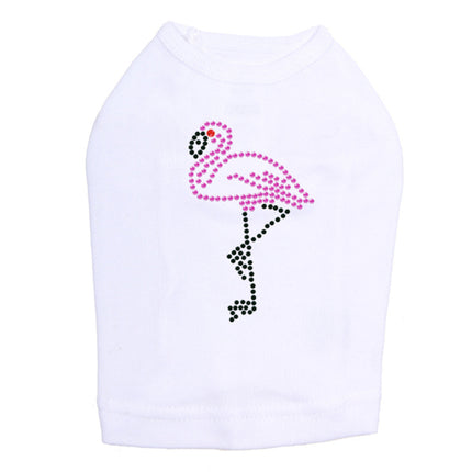 Pink Flamingo with Black Legs (Small) - Dog Tank