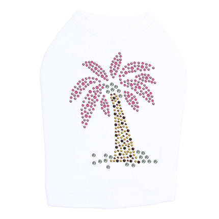 Palm Tree (Pink) Dog Tank