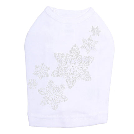 Rhinestone Snowflakes - Dog Tank