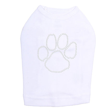 Paw (Rhinestone Outline) - Dog Tank