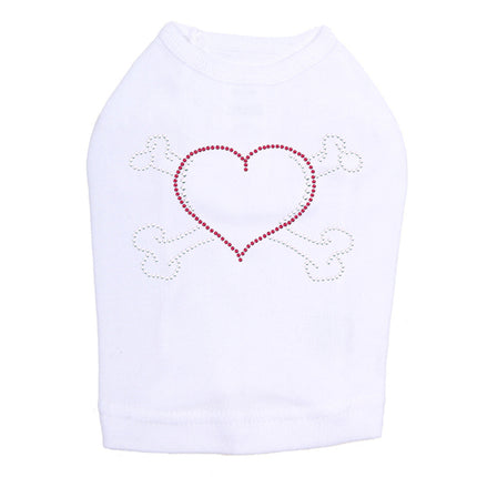 Heart with Cross Bones - Dog Tank