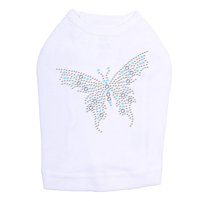 Blue Austrian crystal Butterfly - Dog Tank