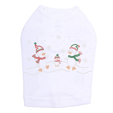 Penguin Family with Snowflakes - Dog Tank