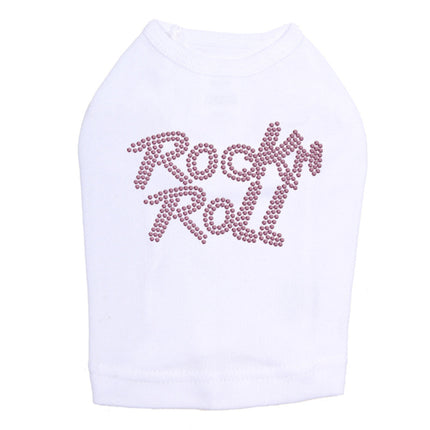 Rock n Roll (Pink Rhinestuds) - Dog Tank