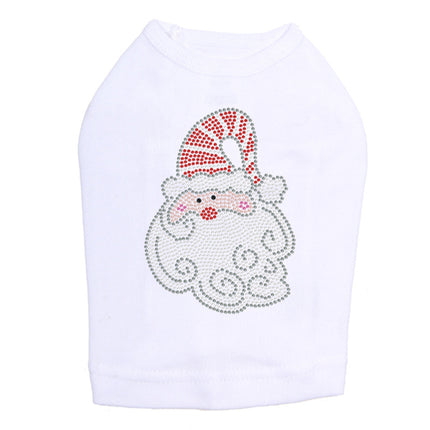 Santa Face with Curly Beard - Dog Tank