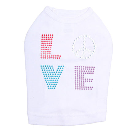 Love with Peace Sign - Dog Tank