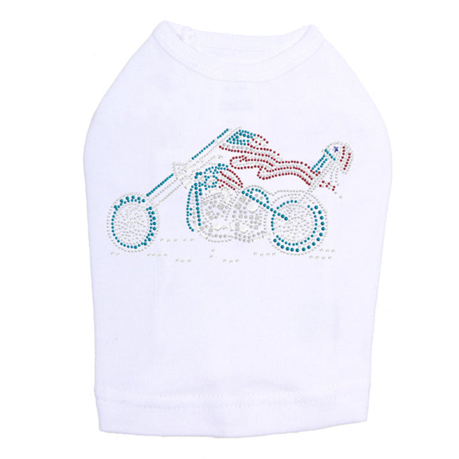 Motorcycle - Red, White, & Turquoise - Dog Tank