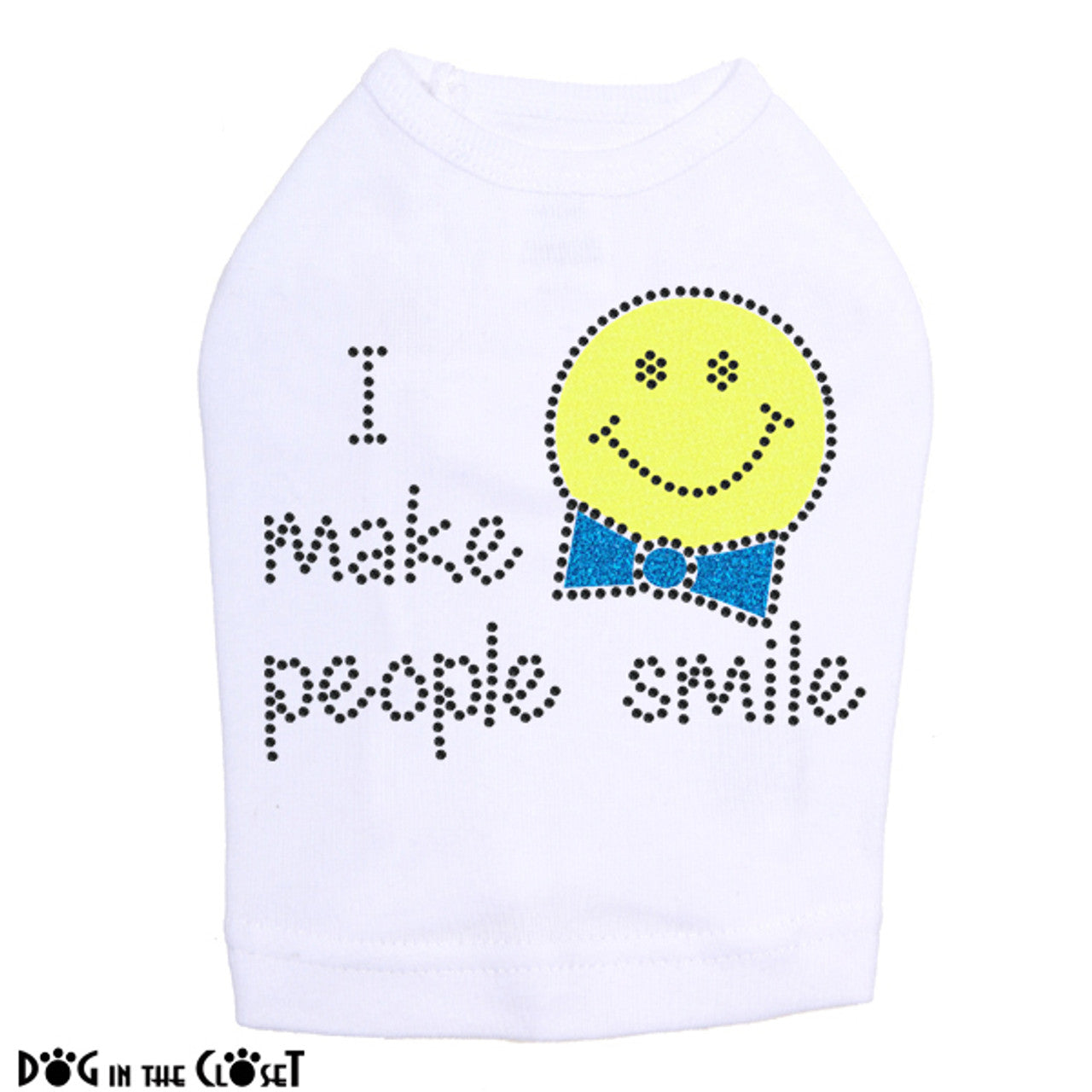 I Make People Smile (Boy) - Dog Tank White