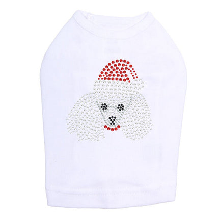 Poodle Face with Santa Hat - Dog Tank