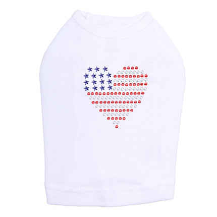 Patriotic Heart 1 - Dog Tank