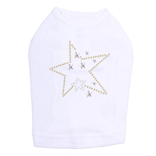 Gold & Silver Stars - Dog Tank