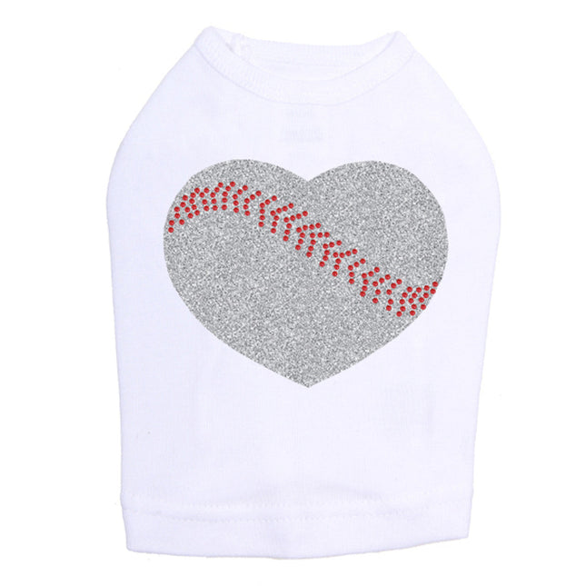 Baseball Heart - Dog Tank