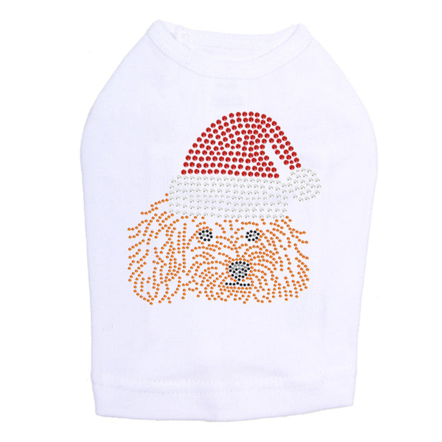 Teddy Poodle with Santa Hat - Dog Tank