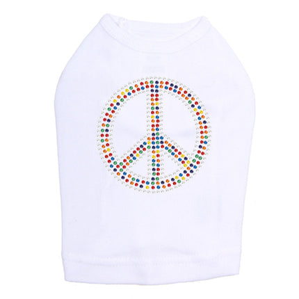 Peace Sign (Multicolor) - Dog Tank