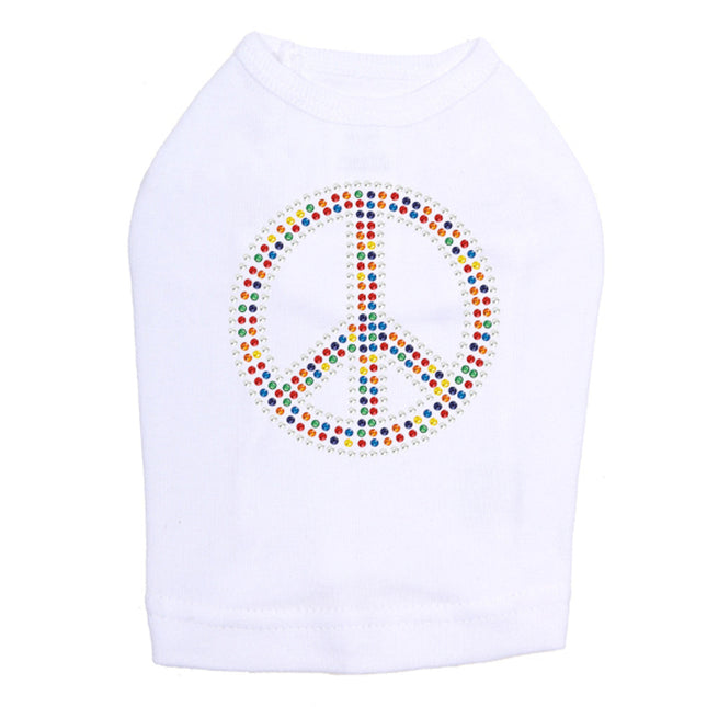 Peace Sign (Multicolor) - Dog Tank