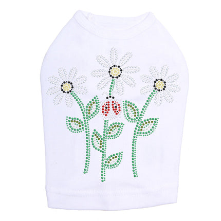 Daisies with Lady Bugs - Dog Tank