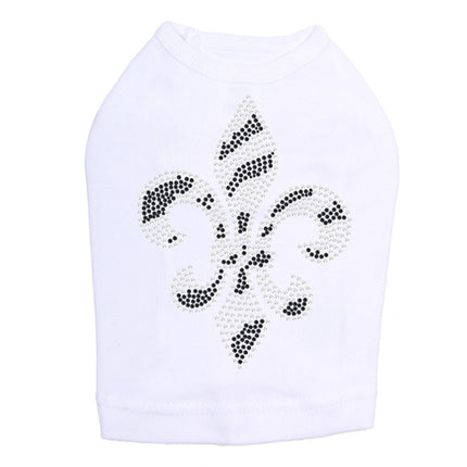 Fleur de Lis (Zebra Print) - Dog Tank