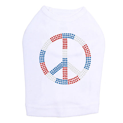 Peace Sign (Red, White, & Blue) - Dog Tank