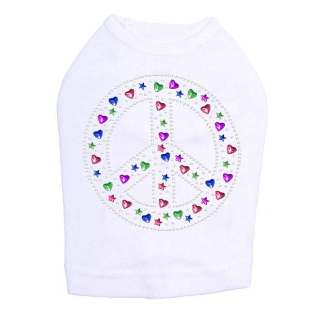 Peace Sign (Stars & Hearts) - Dog Tank