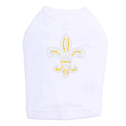 Fleur de Lis (Gold Rhinestones) - Dog Tank