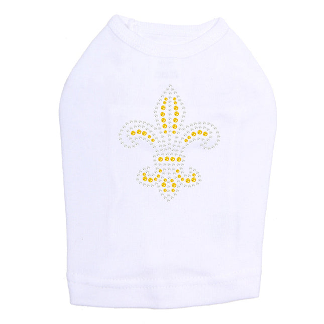 Fleur de Lis (Gold Rhinestones) - Dog Tank